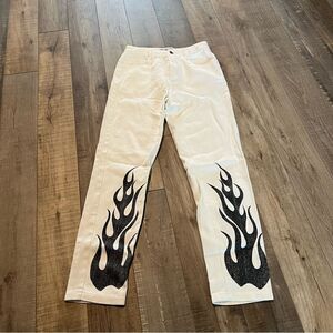 NWT White Adika Flame jeans size s